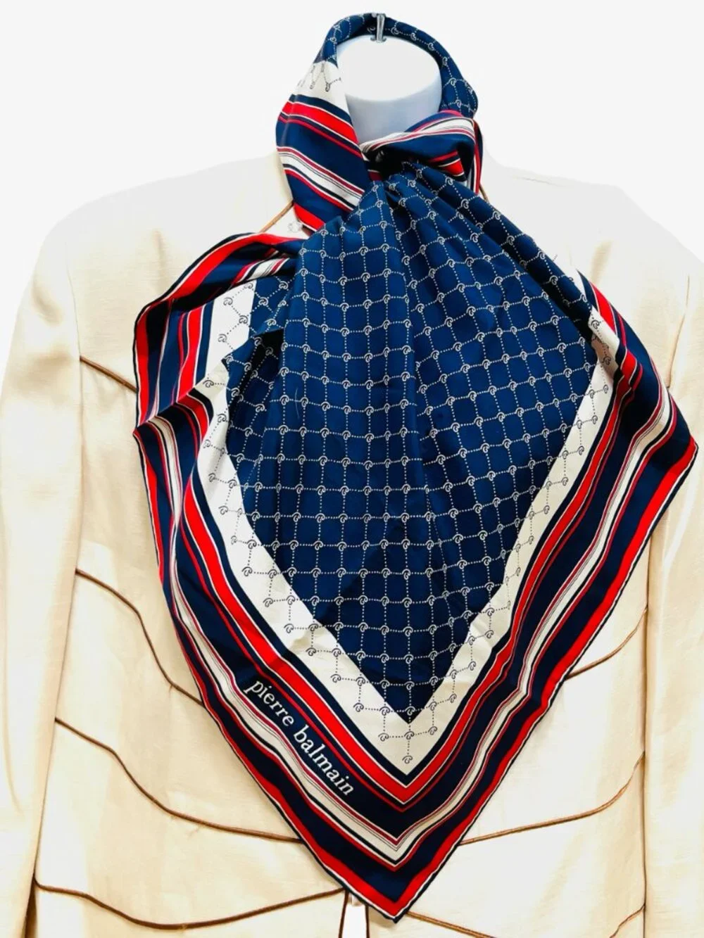 Pierre Balmain  100% silk  Satin  scarf 31